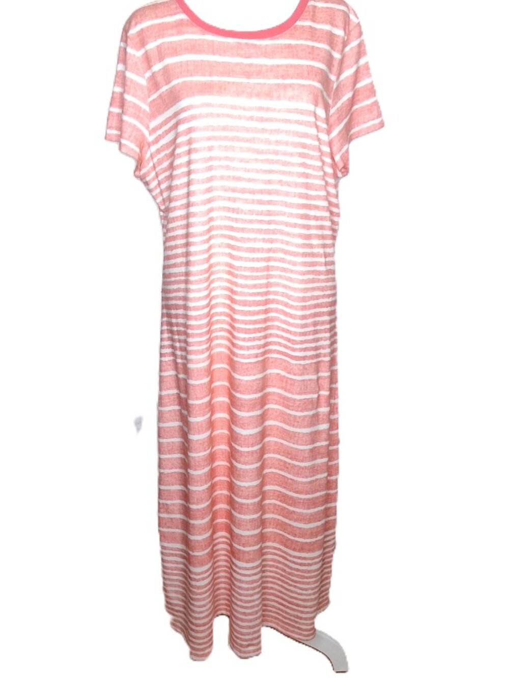 Tommy Bahama Coastal Chalet Midi Dress Coral Striped NO BELT